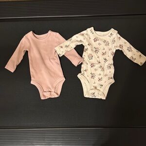 Carter's Pink and Cream Bodysuit Set Soft and Comfortable